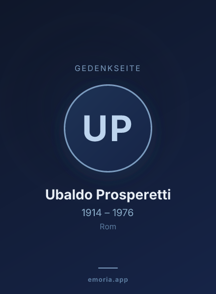 Gedenkportrait von Ubaldo Prosperetti
