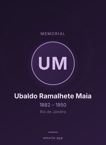 Memorial portrait of Ubaldo Ramalhete Maia