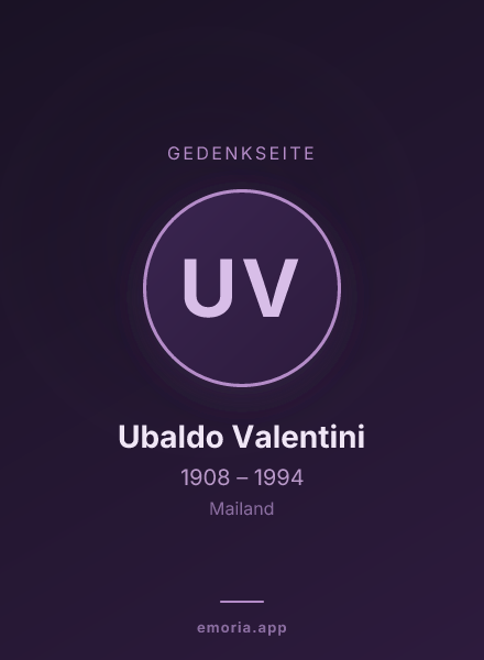 Gedenkportrait von Ubaldo Valentini
