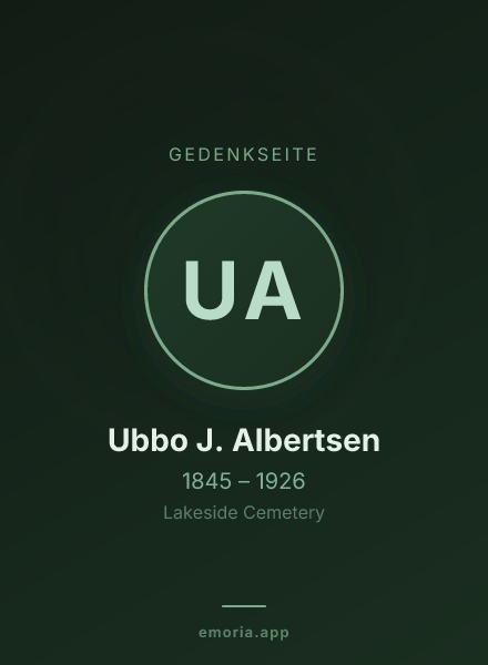 Gedenkportrait von Ubbo J. Albertsen