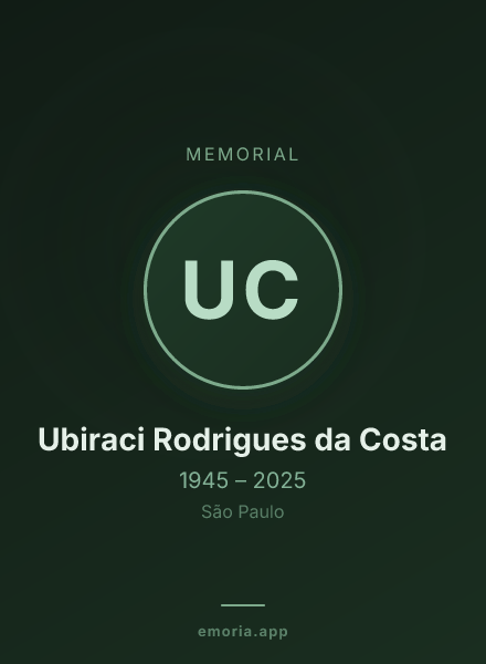 Memorial portrait of Ubiraci Rodrigues da Costa