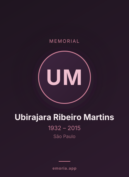 Memorial portrait of Ubirajara Ribeiro Martins