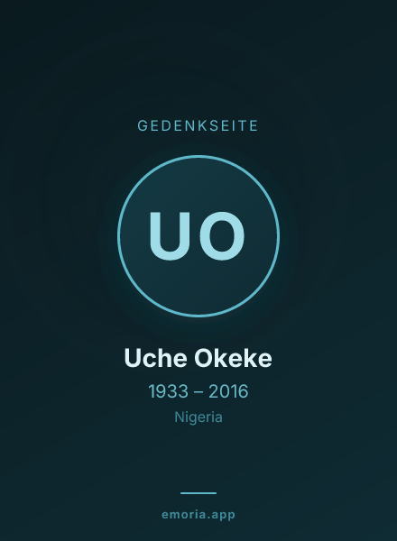 Gedenkportrait von Uche Okeke