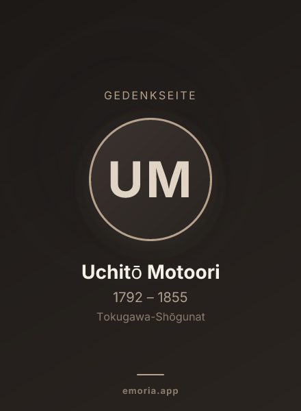 Gedenkportrait von Uchitō Motoori
