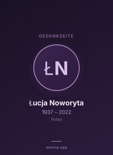 Gedenkportrait von Łucja Noworyta