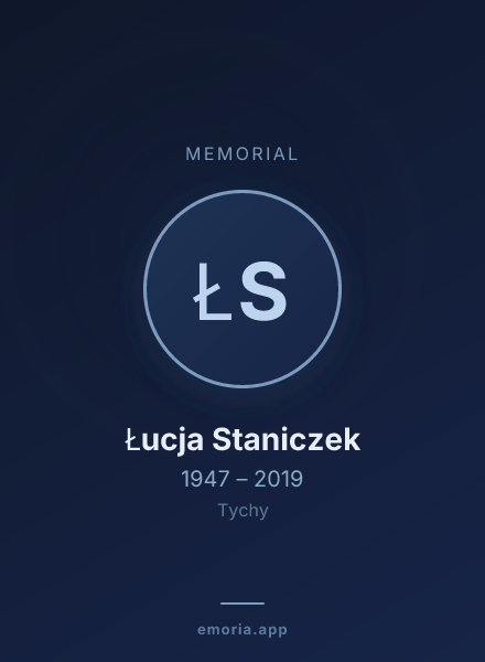 Memorial portrait of Łucja Staniczek