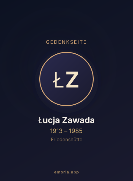 Gedenkportrait von Łucja Zawada