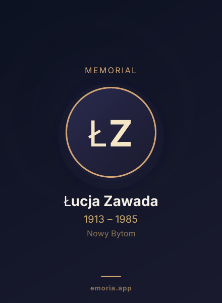 Memorial portrait of Łucja Zawada