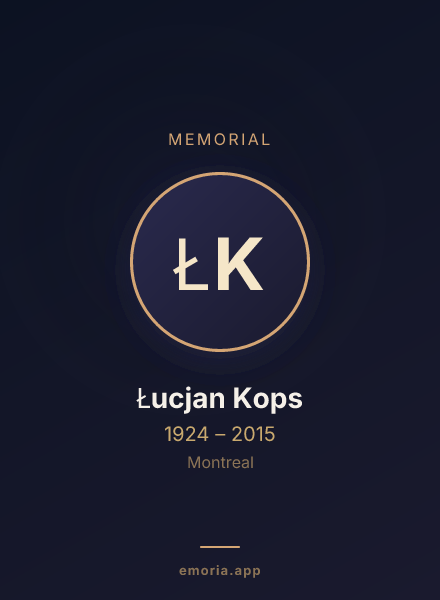 Memorial portrait of Łucjan Kops
