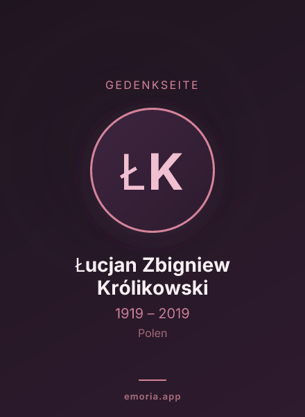 Gedenkportrait von Łucjan Zbigniew Królikowski