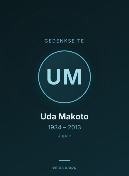 Gedenkportrait von Uda Makoto