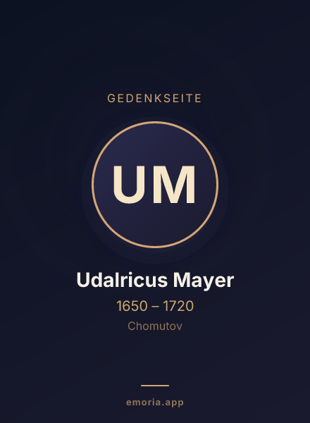 Gedenkportrait von Udalricus Mayer
