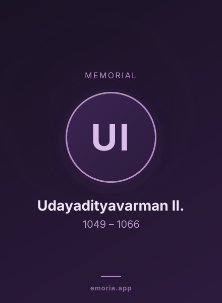 Memorial portrait of Udayadityavarman II.