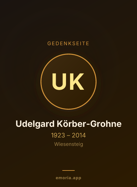 Gedenkportrait von Udelgard Körber-Grohne