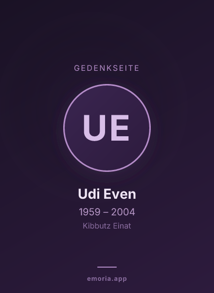 Gedenkportrait von Udi Even