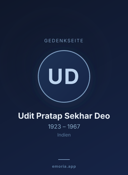 Gedenkportrait von Udit Pratap Sekhar Deo