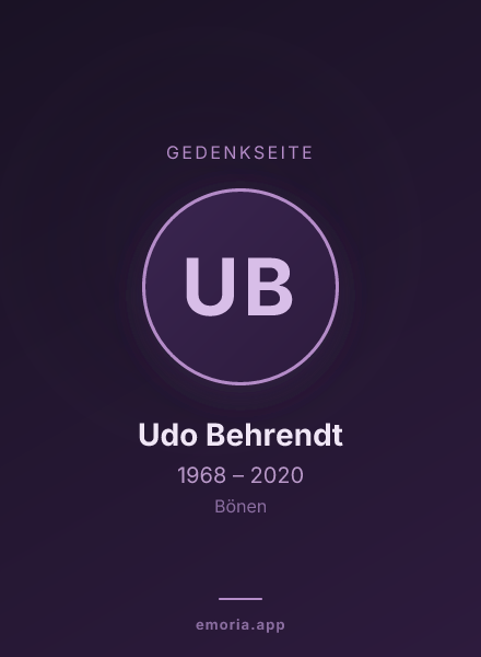 Gedenkportrait von Udo Behrendt
