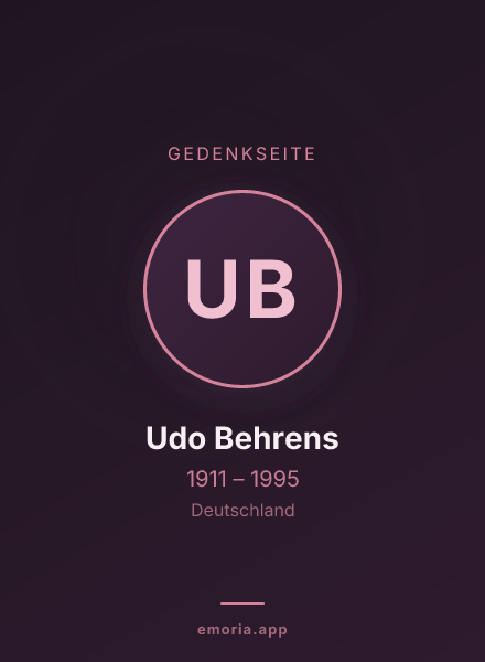 Gedenkportrait von Udo Behrens