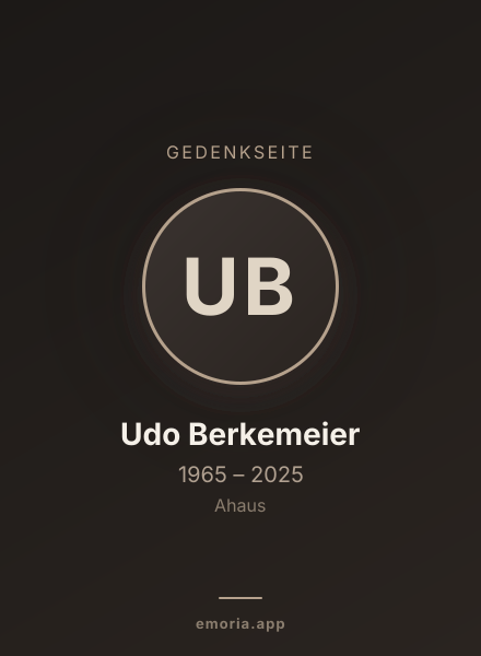 Gedenkportrait von Udo Berkemeier