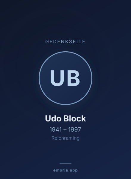 Gedenkportrait von Udo Block