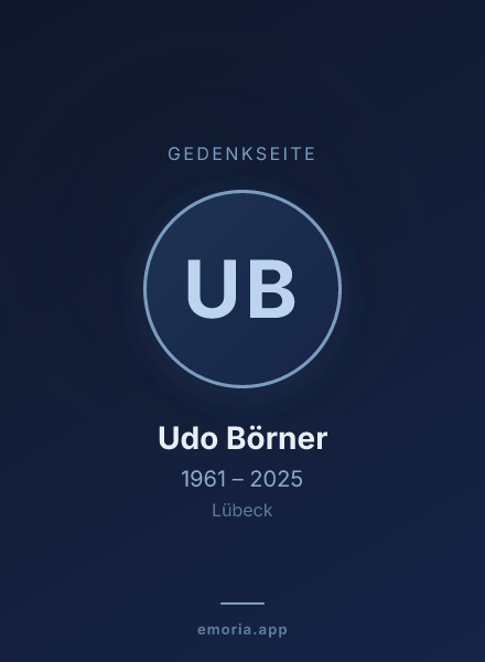 Gedenkportrait von Udo Börner