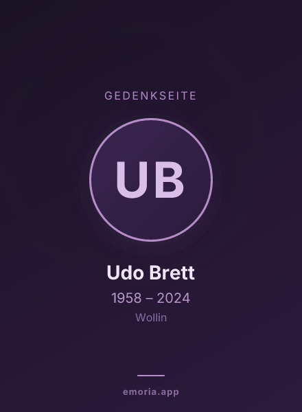 Gedenkportrait von Udo Brett