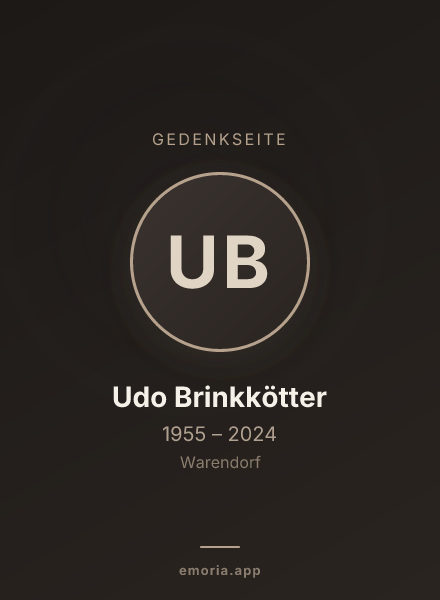 Gedenkportrait von Udo Brinkkötter