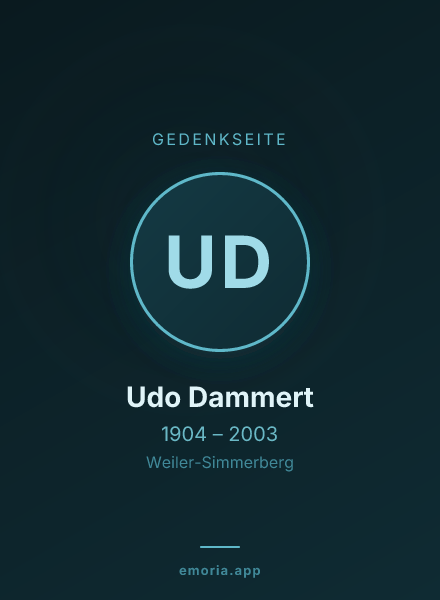 Gedenkportrait von Udo Dammert