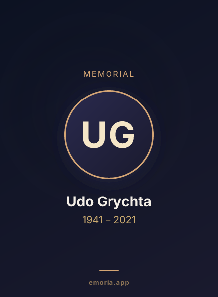 Memorial portrait of Udo Grychta