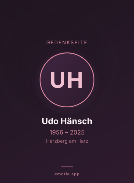 Gedenkportrait von Udo Hänsch