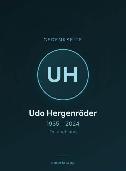 Gedenkportrait von Udo Hergenröder