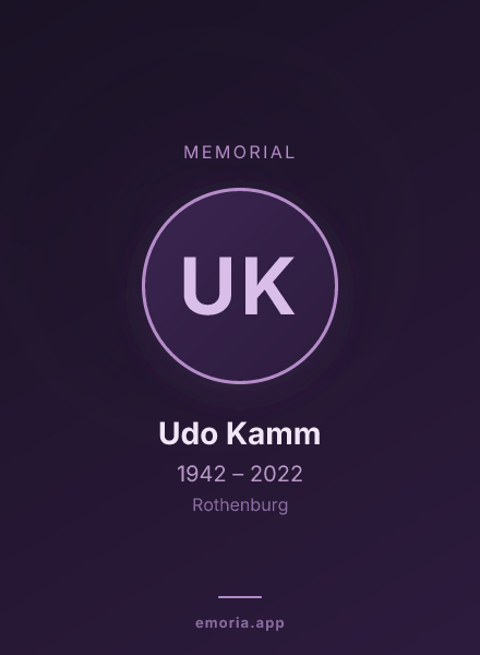 Memorial portrait of Udo Kamm
