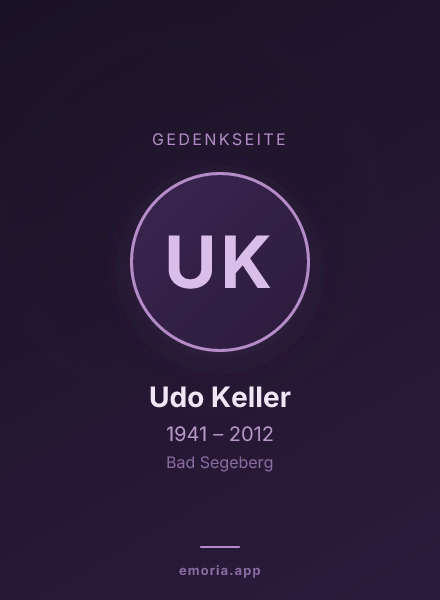 Gedenkportrait von Udo Keller