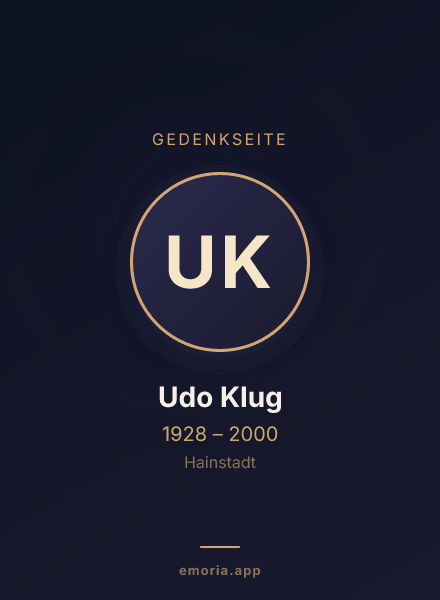 Gedenkportrait von Udo Klug