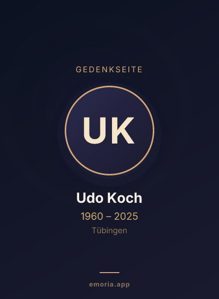 Gedenkportrait von Udo Koch