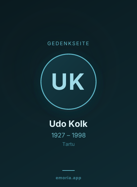 Gedenkportrait von Udo Kolk