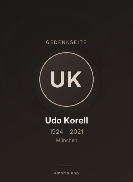 Gedenkportrait von Udo Korell
