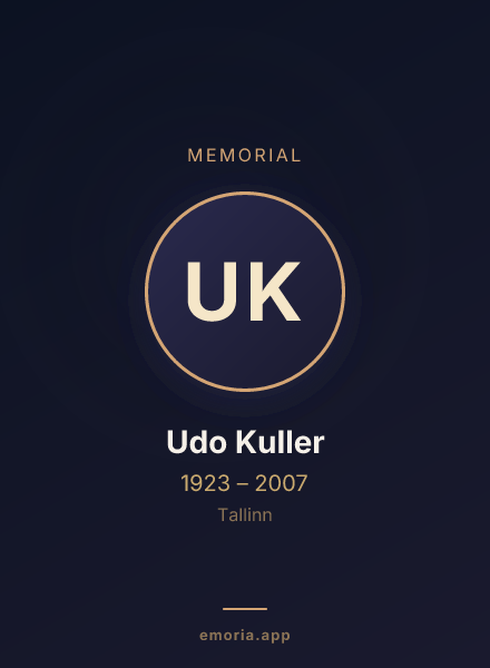 Memorial portrait of Udo Kuller