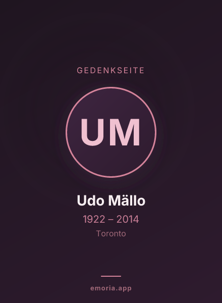 Gedenkportrait von Udo Mällo