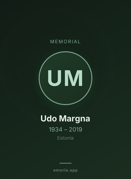 Memorial portrait of Udo Margna