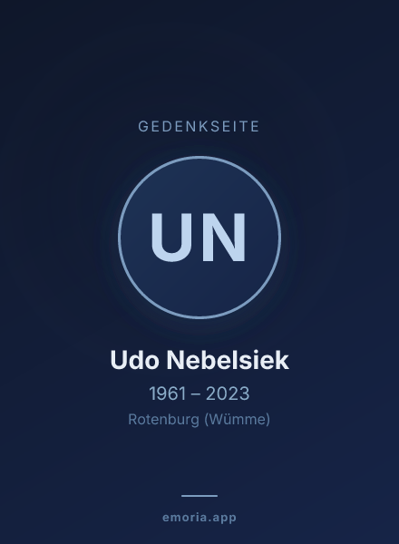 Gedenkportrait von Udo Nebelsiek