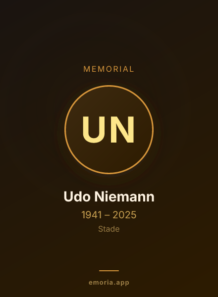 Memorial portrait of Udo Niemann
