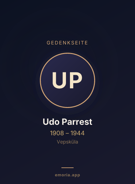 Gedenkportrait von Udo Parrest