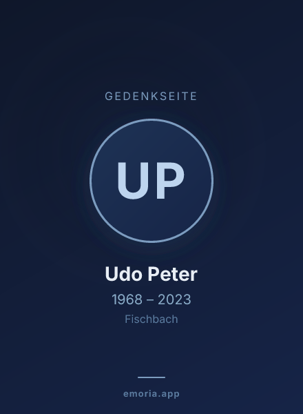 Gedenkportrait von Udo Peter