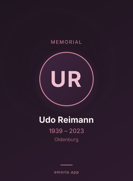 Memorial portrait of Udo Reimann