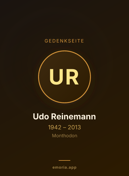 Gedenkportrait von Udo Reinemann
