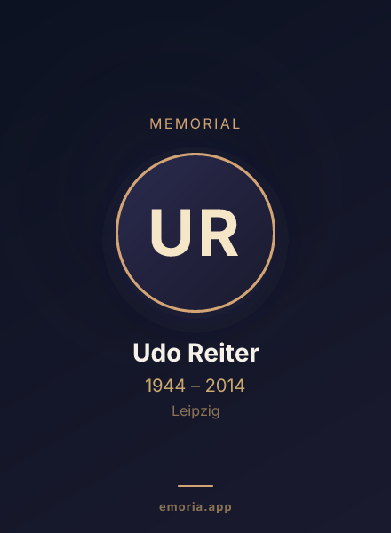 Memorial portrait of Udo Reiter