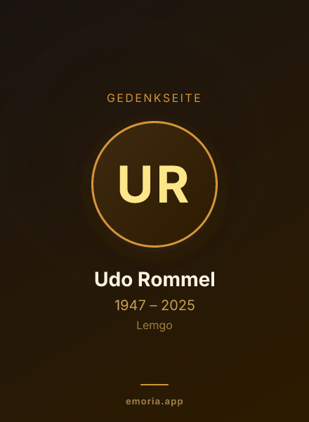 Gedenkportrait von Udo Rommel