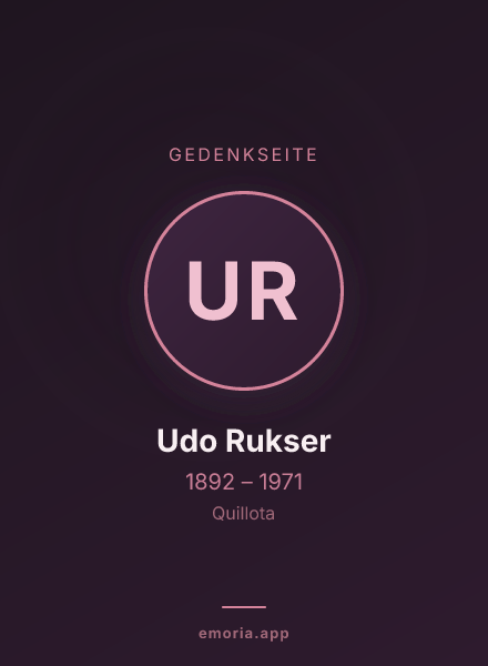 Gedenkportrait von Udo Rukser
