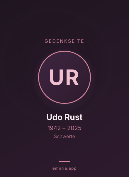 Gedenkportrait von Udo Rust